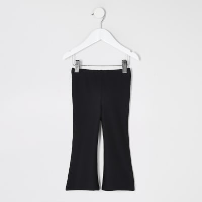 Buy River Island Black Girls Ribbed Kickflare Leggings from Next Canada