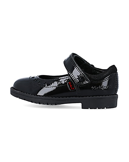 360 degree animation of product Mini girls black Kickers star embossed shoes frame-4