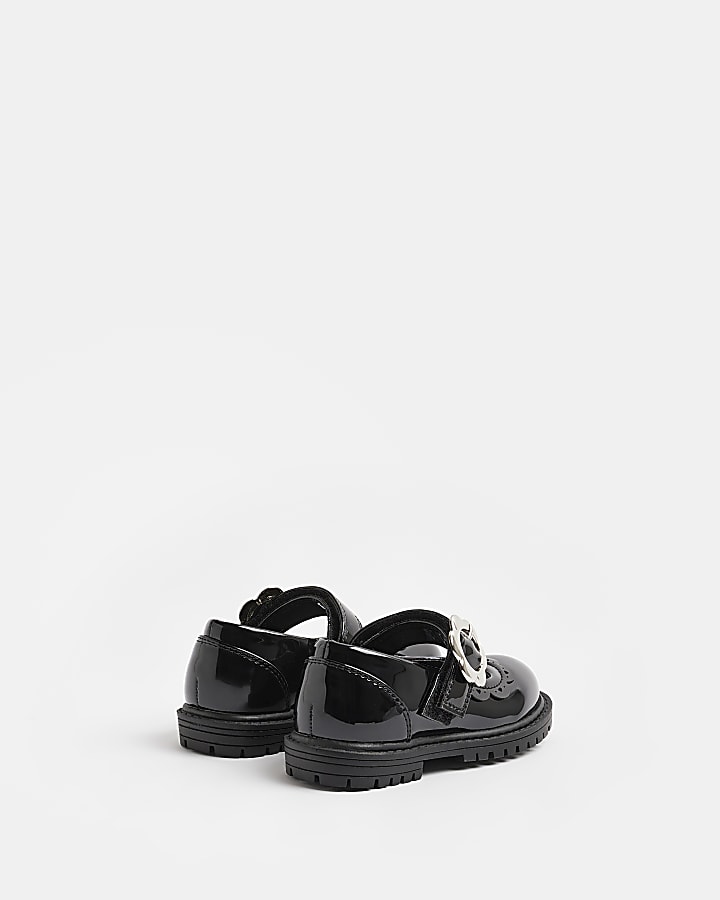 Mini girls Black Mary Jane patent shoes