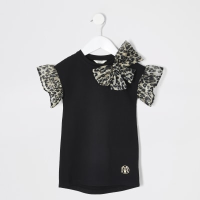 river island girls black dress