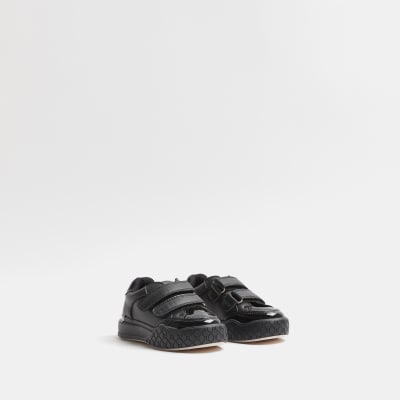 Girls black store velcro trainers