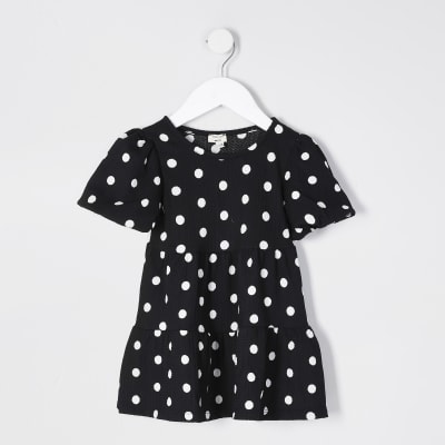 black and white polka dot dress river island