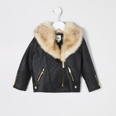 river island girls leather jacket