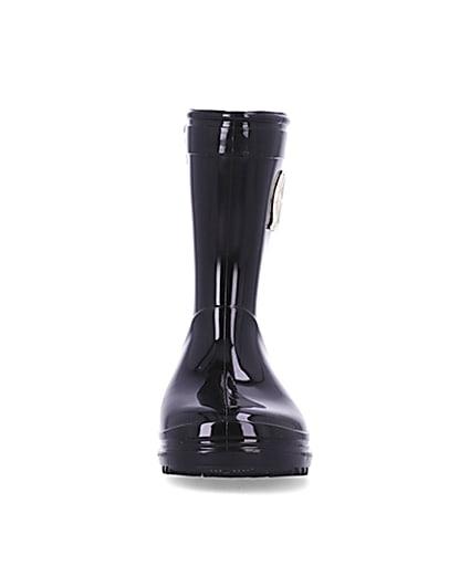 360 degree animation of product Mini girls black RI branded wellie boots frame-21