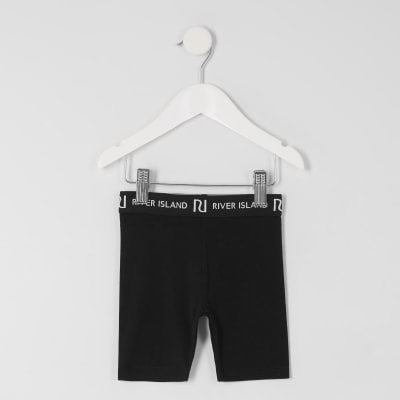 river island black cycling shorts