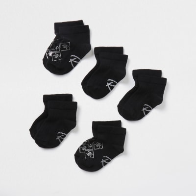 girls black sock trainers