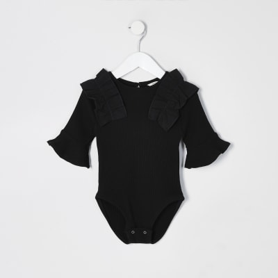 girls black bodysuit