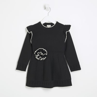River island girls black dress sales