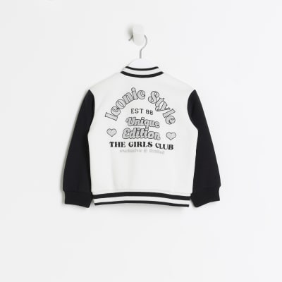 Black and White Louis V & Fragment Varsity Jacket - HJacket