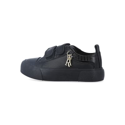 Young girls hot sale black trainers