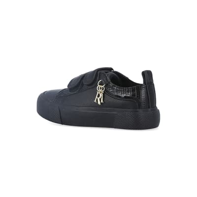 Infant black store velcro trainers