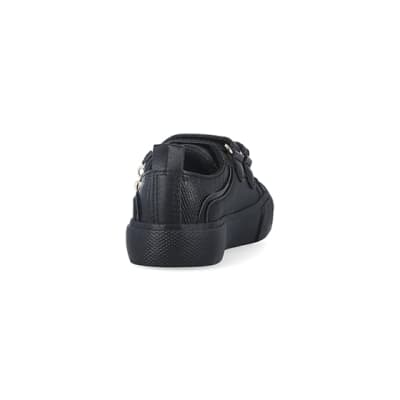 Girls velcro sale black trainers