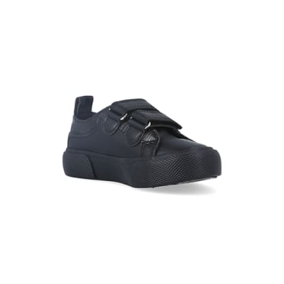 Ladies black sales velcro trainers