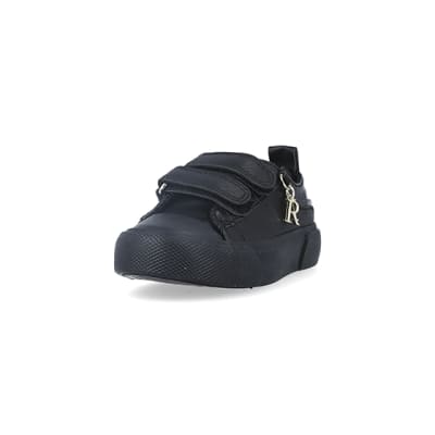 Girls velcro sale black trainers