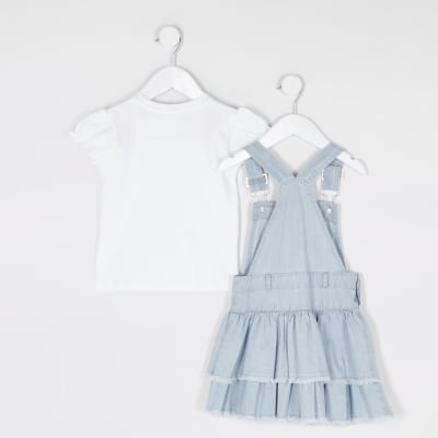 river island denim pinafore