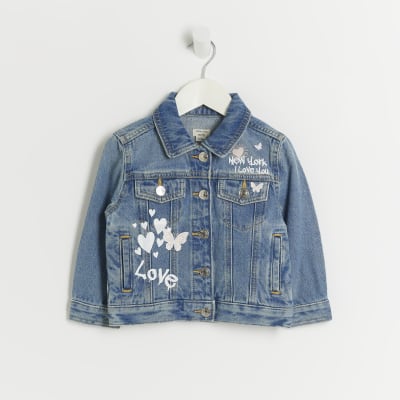 Girls denim jacket river island outlet