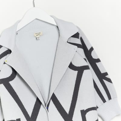 river island monogram cardigan