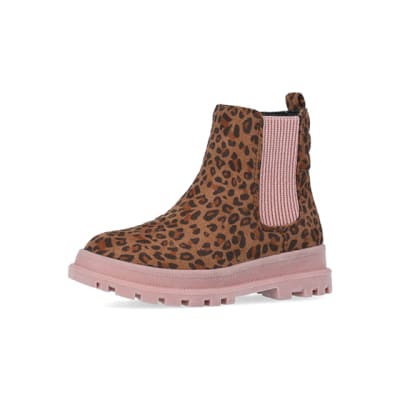 River island 2024 leopard boots