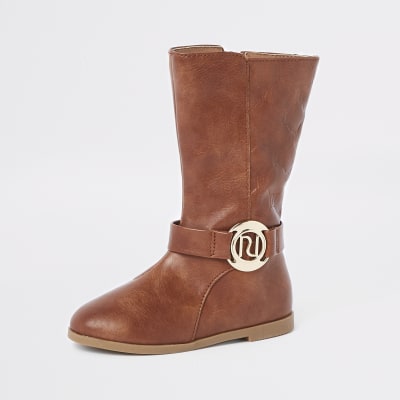 river island girls knee high boots