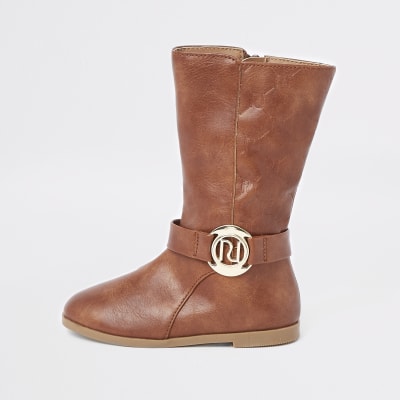 river island girls knee high boots