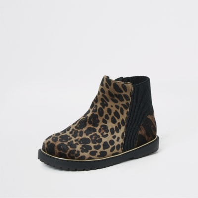 river island leopard boots