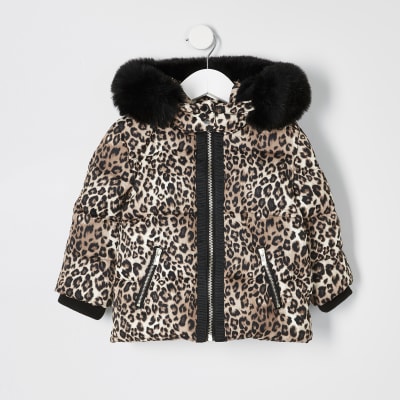 river island leopard print coat