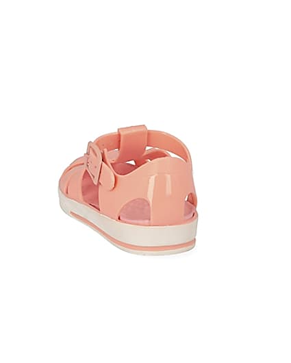 360 degree animation of product Mini girls coral caged jelly sandals frame-7