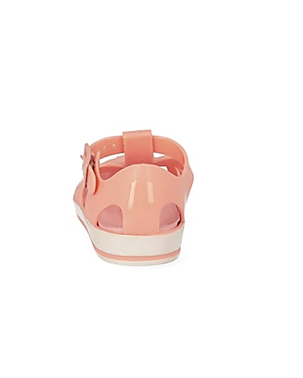 360 degree animation of product Mini girls coral caged jelly sandals frame-8