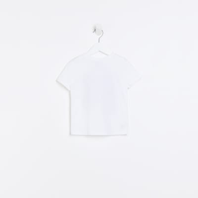 Mini girls Cream Ballet Graphic Print T-shirt