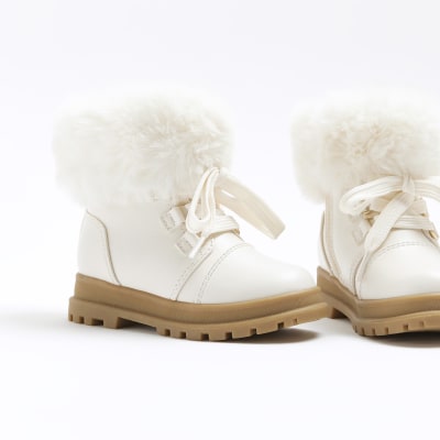 River island faux fur 2024 boots