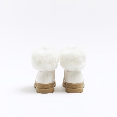 Emy faux fur top hiker bootie