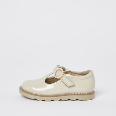 cream patent leather heels