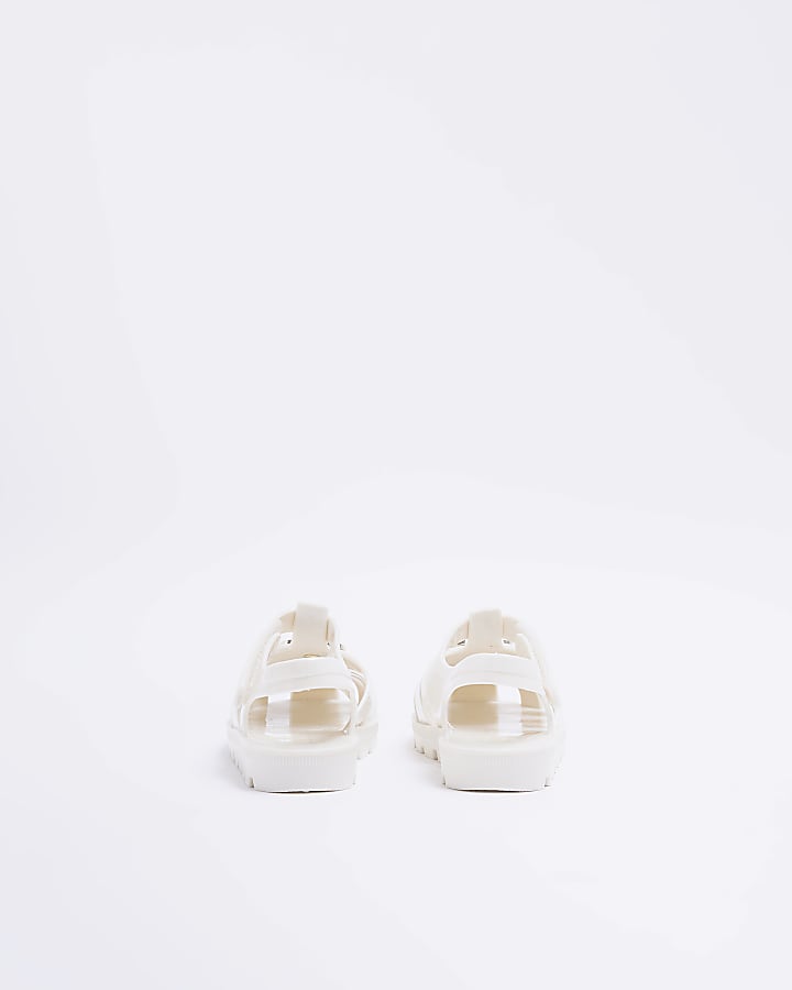 Mini girls cream RI jelly sandals