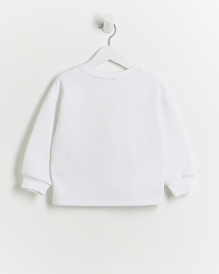 Mini Girls Cream RI Logo Sweatshirt