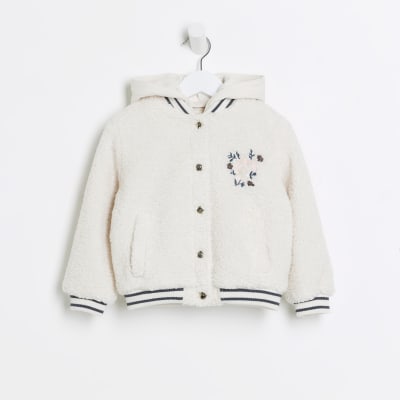 Teddy bear jacket deals river island