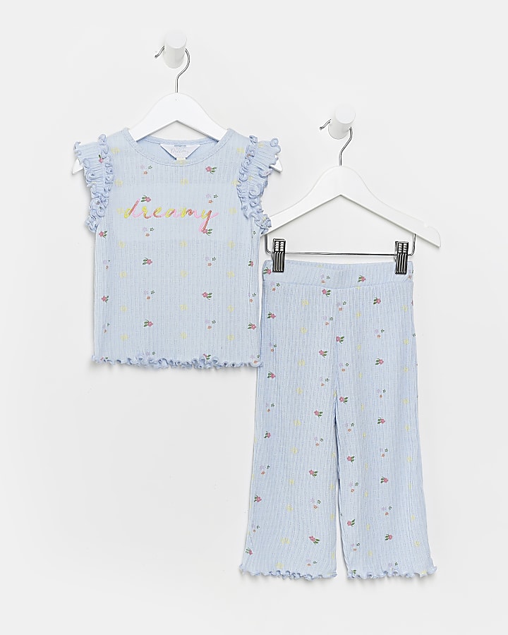 Mini girls floral pyjamas