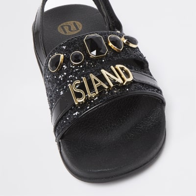 river island girls sliders