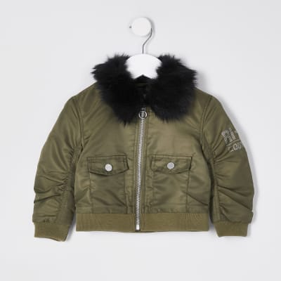 girls khaki coat