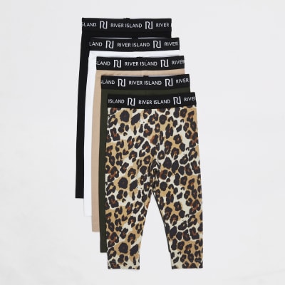 girls leopard leggings