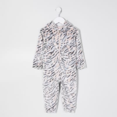 tiger print onesie baby