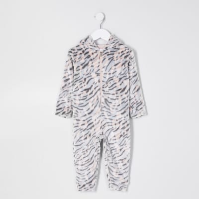 tiger print onesie baby