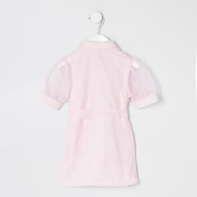 baby pink shirt dress