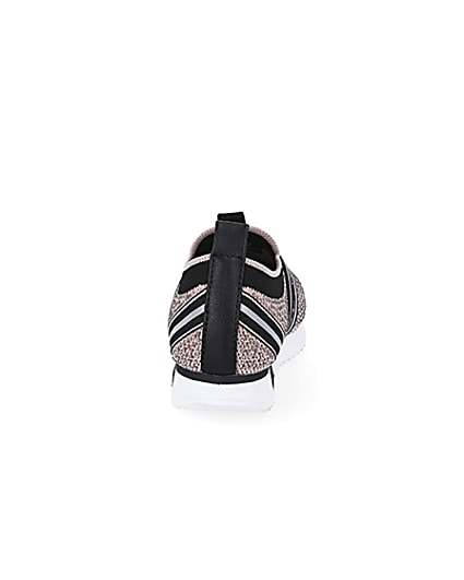 360 degree animation of product Mini girls pink bling runner trainers frame-9