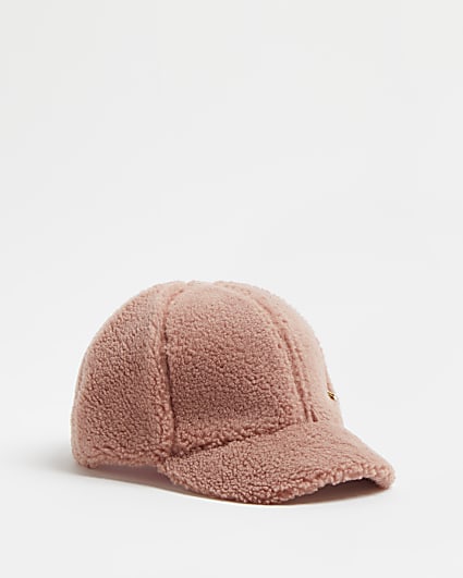 Mini girls pink borg cap