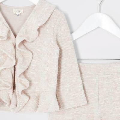 river island pink boucle jacket