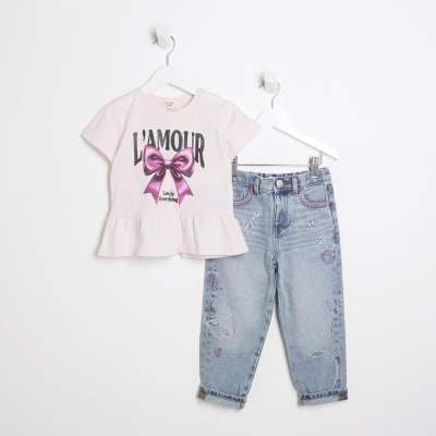 Fshinging y2k Tops For Toddler Girls Summer T Shirts Short Sleeve Basic Children Outfit Size 3-4