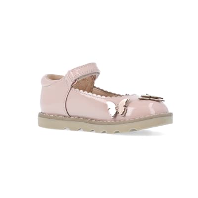 360 degree animation of product Mini girls pink Butterfly Mary Jane shoes frame-20