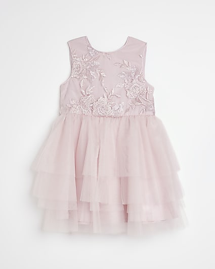 Mini girls pink Chi Chi ruffle skirt dress
