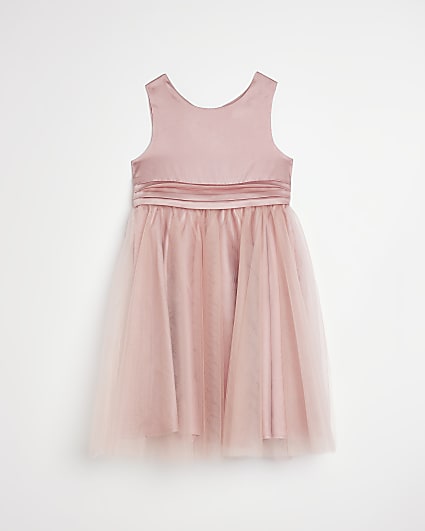 Mini girls pink Chi Chi tulle midi dress