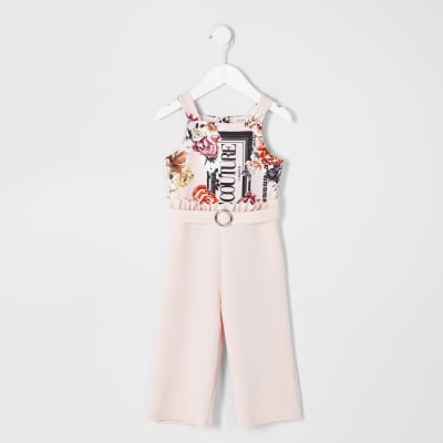 girls pink jumpsuit